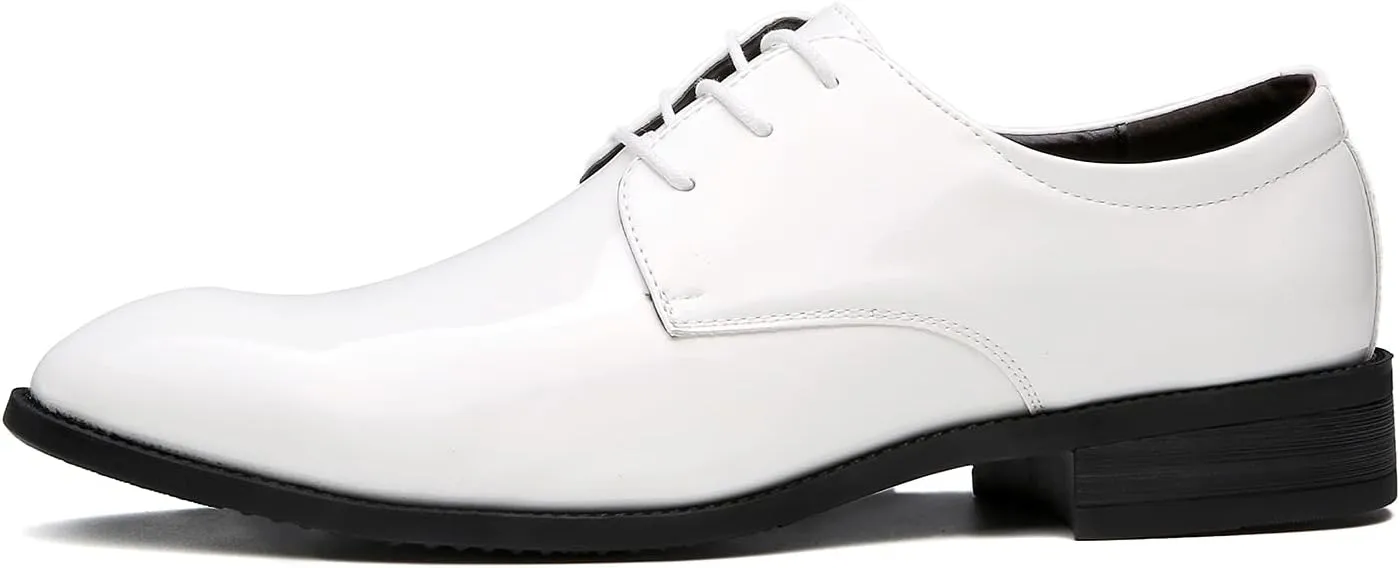 Men's Pointed-Toe Tuxedo Dress Shoes Casual Slip-on Loafer