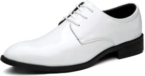 Men's Pointed-Toe Tuxedo Dress Shoes Casual Slip-on Loafer