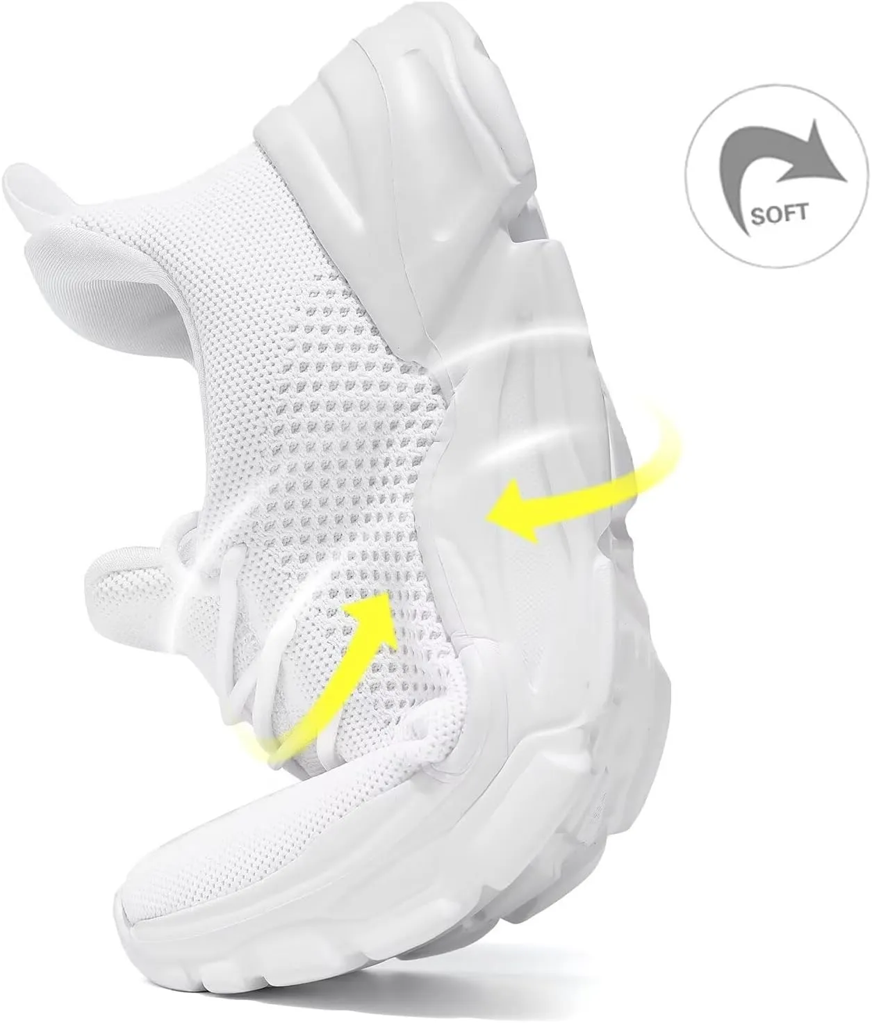 Men's Slip on Walking Shoes Ultra Light Breathable Non Slip Running Shoes Casual Fashion Sneakers Mesh Workout Sports