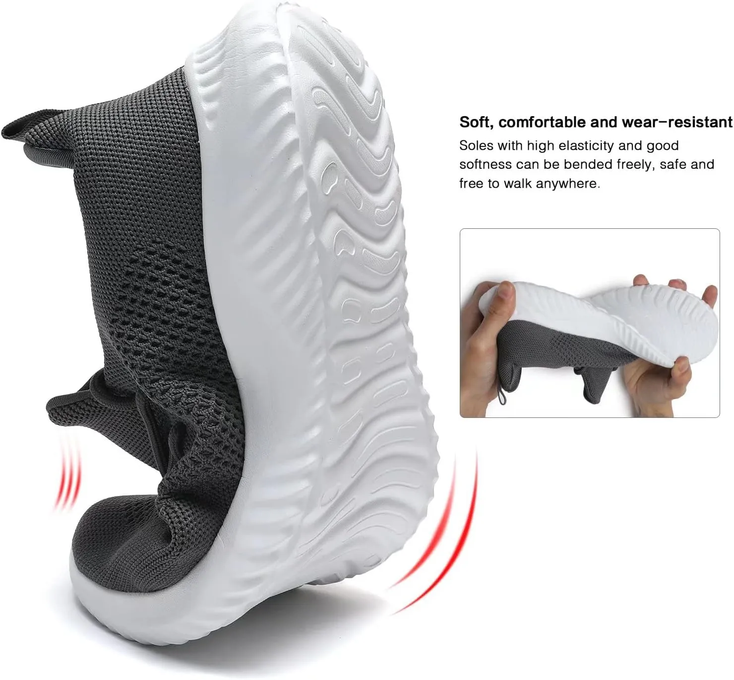 Men's Slip on Walking Shoes Ultra Light Breathable Non Slip Running Shoes Casual Fashion Sneakers Mesh Workout Sports
