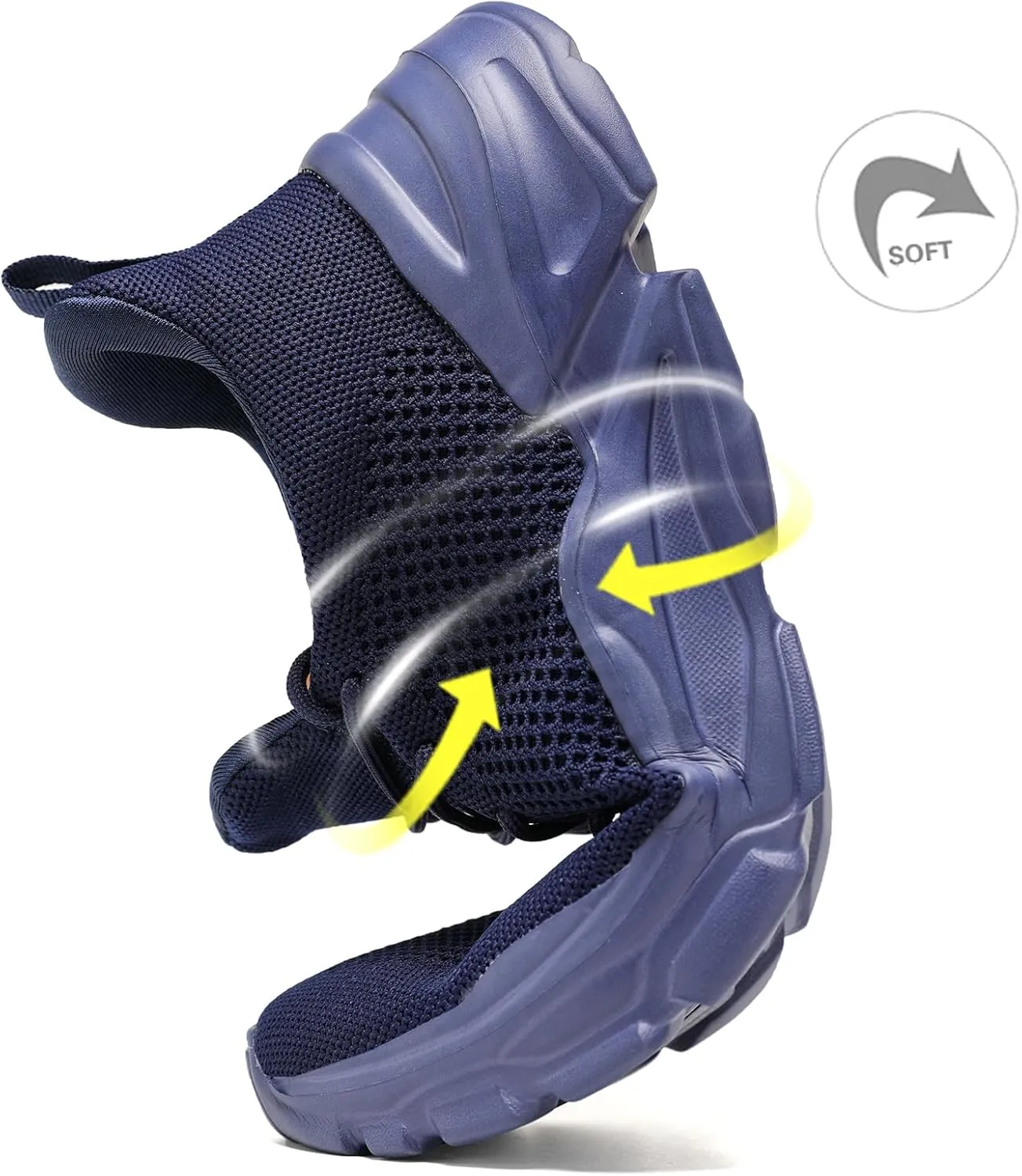 Men's Slip on Walking Shoes Ultra Light Breathable Non Slip Running Shoes Casual Fashion Sneakers Mesh Workout Sports