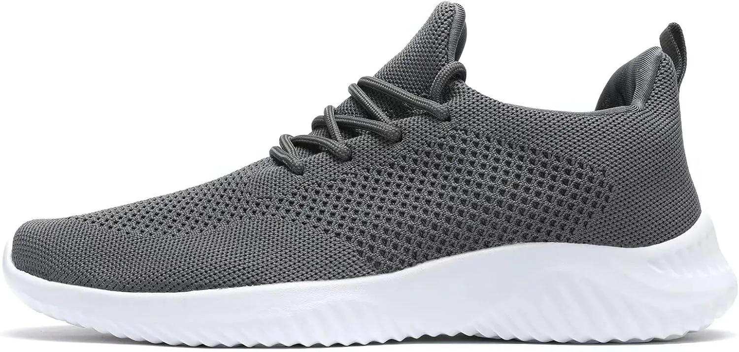 Men's Slip on Walking Shoes Ultra Light Breathable Non Slip Running Shoes Casual Fashion Sneakers Mesh Workout Sports