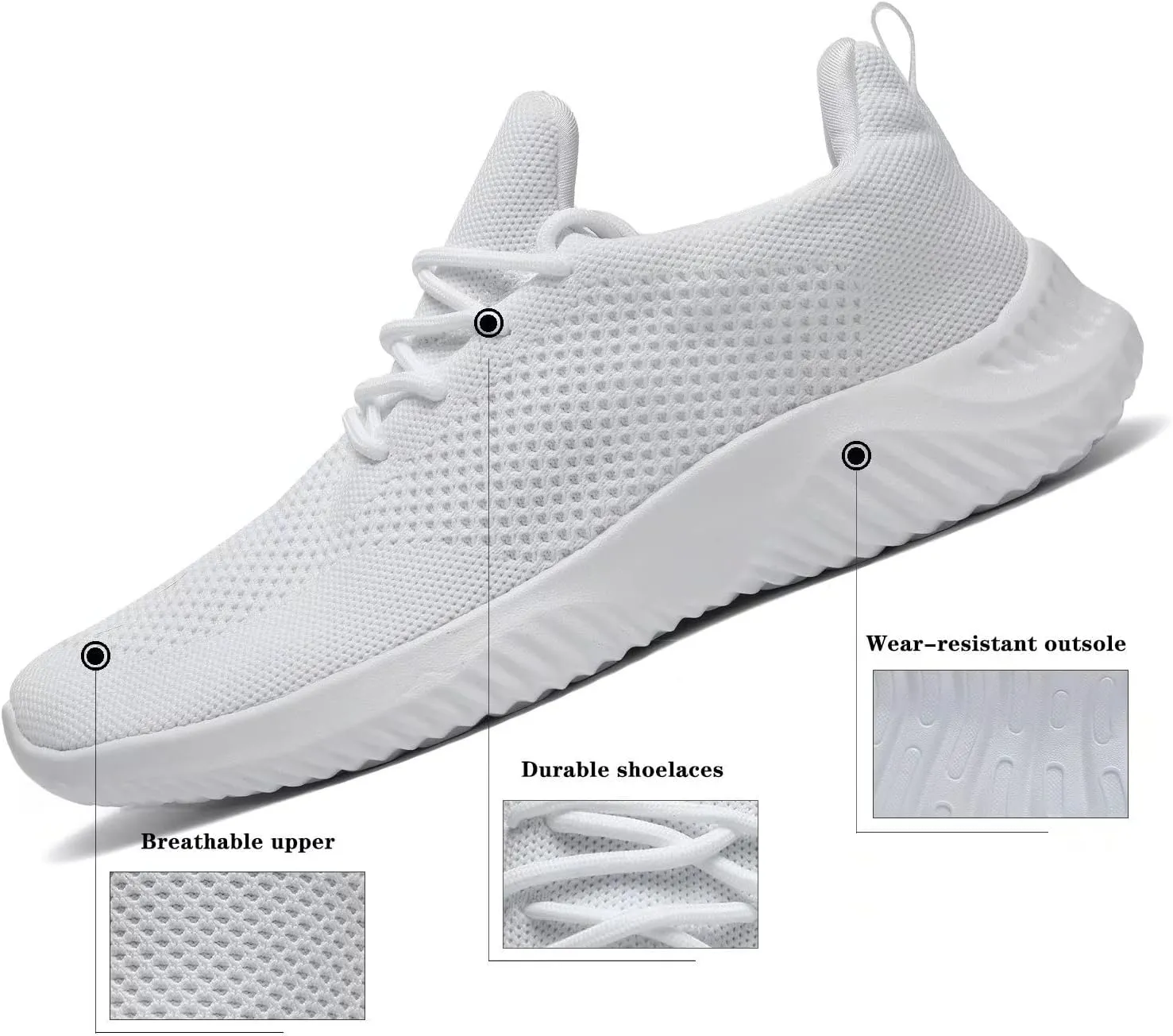 Men's Slip on Walking Shoes Ultra Light Breathable Non Slip Running Shoes Casual Fashion Sneakers Mesh Workout Sports