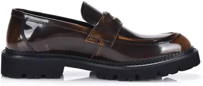 Men's Vintage Flower Dress Loafers Slip On Shoes Fashion Slip-On Leather Shoes Lightweight Comfortable Thick-Soled Formal Shoes