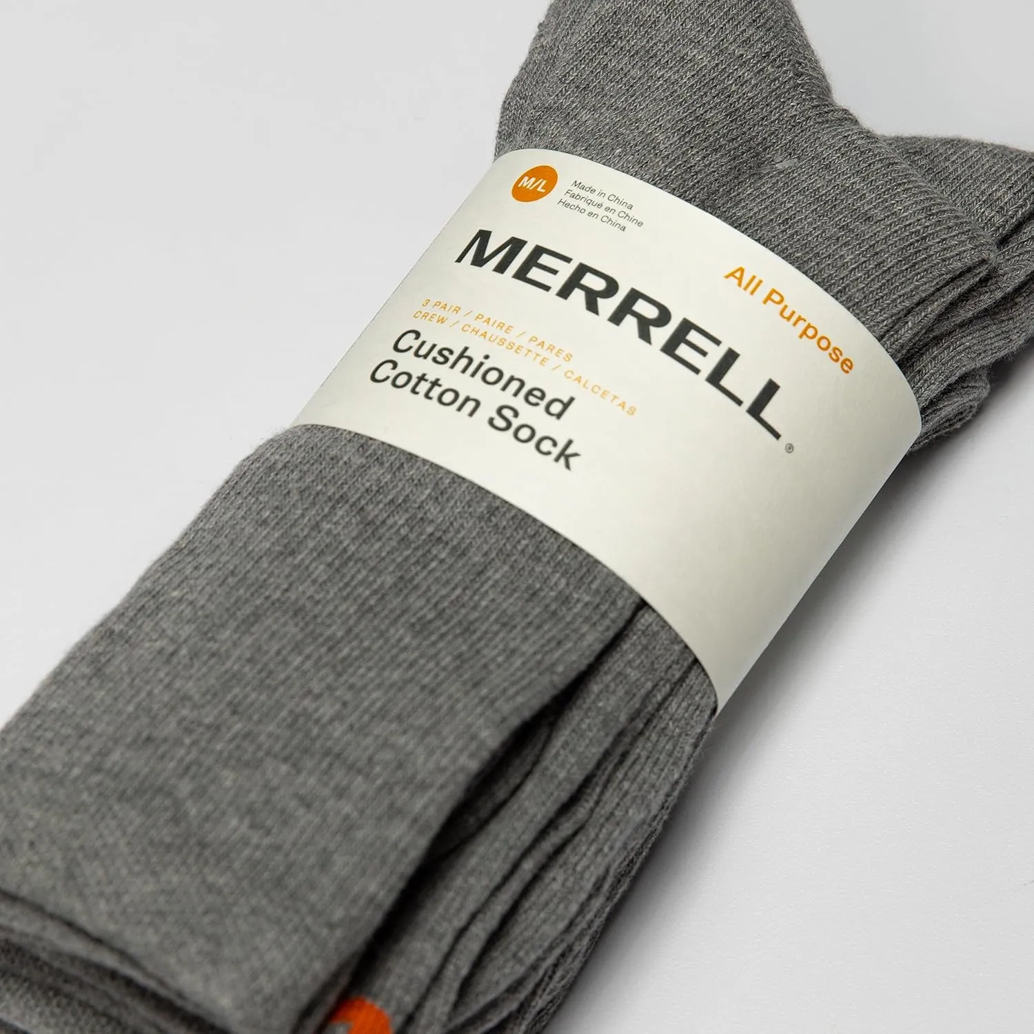 Merrell Men's and Women's Cushioned Cotton Socks-3 Pair Pack-Unisex Breathable Mesh Comfort Zones