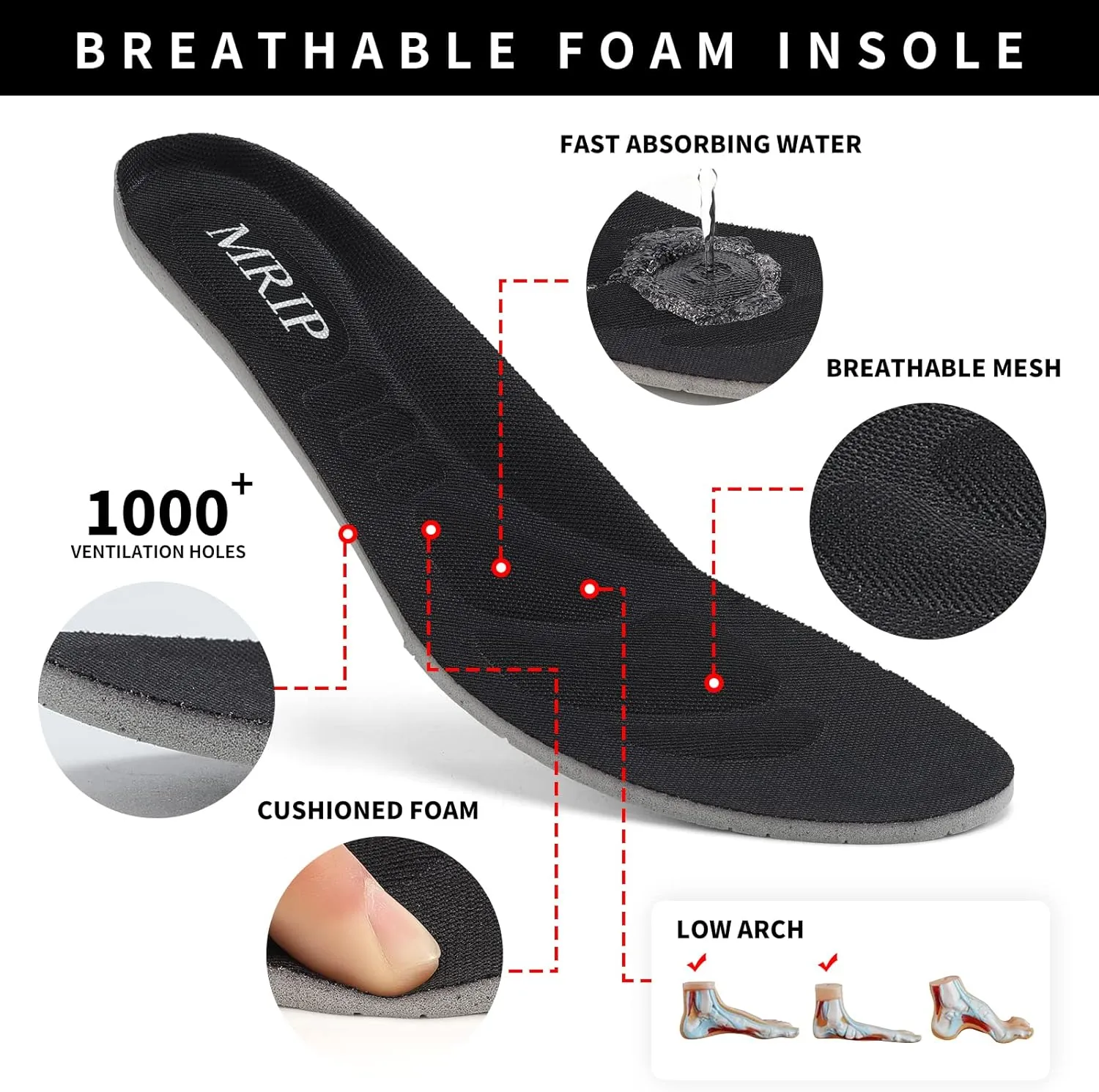 Mesh Sneakers for Women - Non Slip, Slip On, Sock Sneakers - Light Weight, Air Cushion Running, Work Shoes
