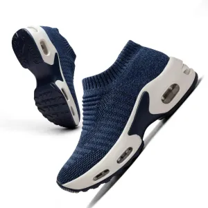 Mesh Sneakers for Women - Non Slip, Slip On, Sock Sneakers - Light Weight, Air Cushion Running, Work Shoes