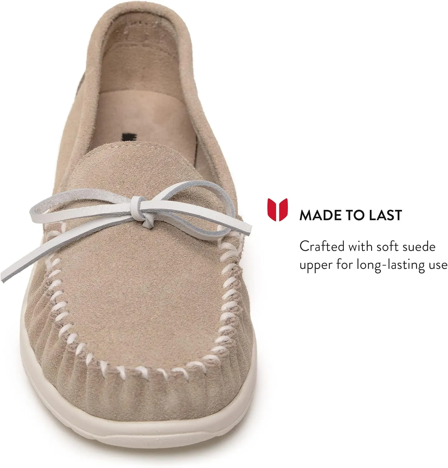 Minnetonka Scout - Women’s Suede Loafers Designed for Everyday Wear - Made with Soft Suede Leather, Memory Foam Insoles and Midsoles, and Rubber Outsoles