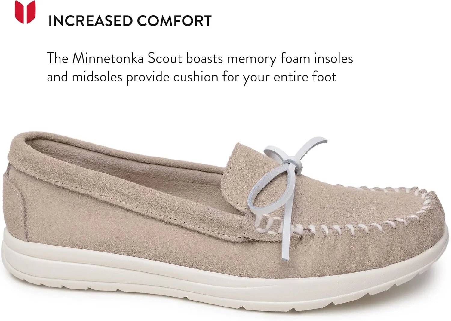 Minnetonka Scout - Women’s Suede Loafers Designed for Everyday Wear - Made with Soft Suede Leather, Memory Foam Insoles and Midsoles, and Rubber Outsoles
