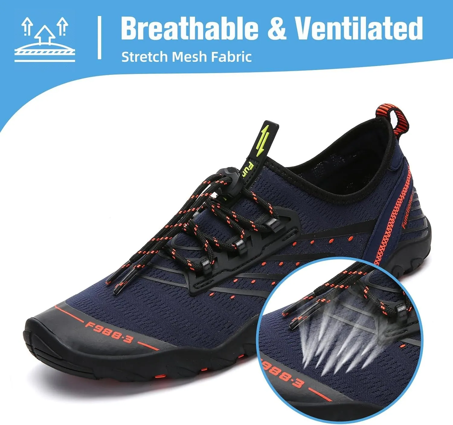 Mishansha Water Shoes for Women Men Barefoot Beach Shoe Quick Dry Aqua Swim Socks for Surfing Yoga Size 4.5-15 Women/3-13.5 Men