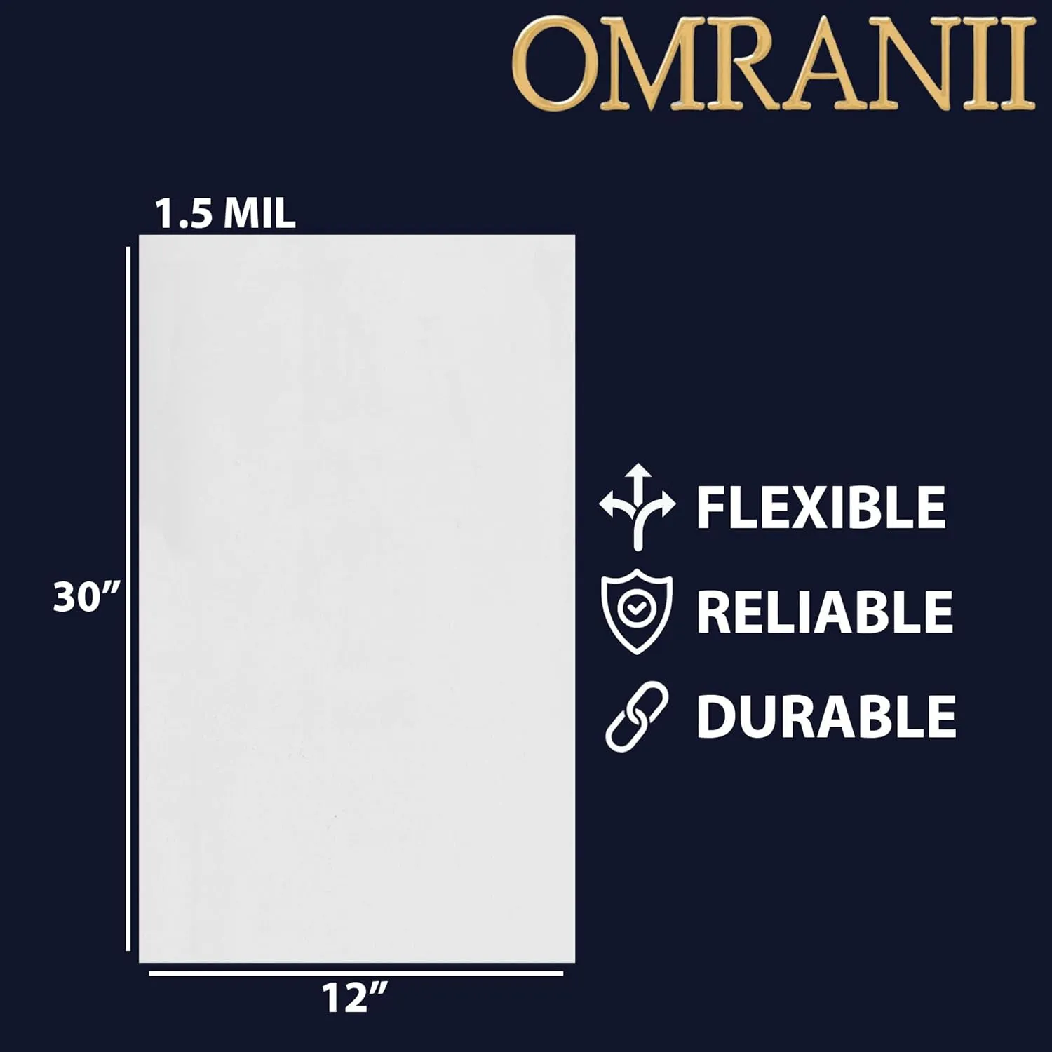 Multiple Sizes Clear Flat Poly Bags, 1.5Mil 12" X 30" & 100 Bags | Low-Density Polyethylene (LDPE), Flat Open Top Plastic Packaging Packing | Flexible and Durable Plastic Bags