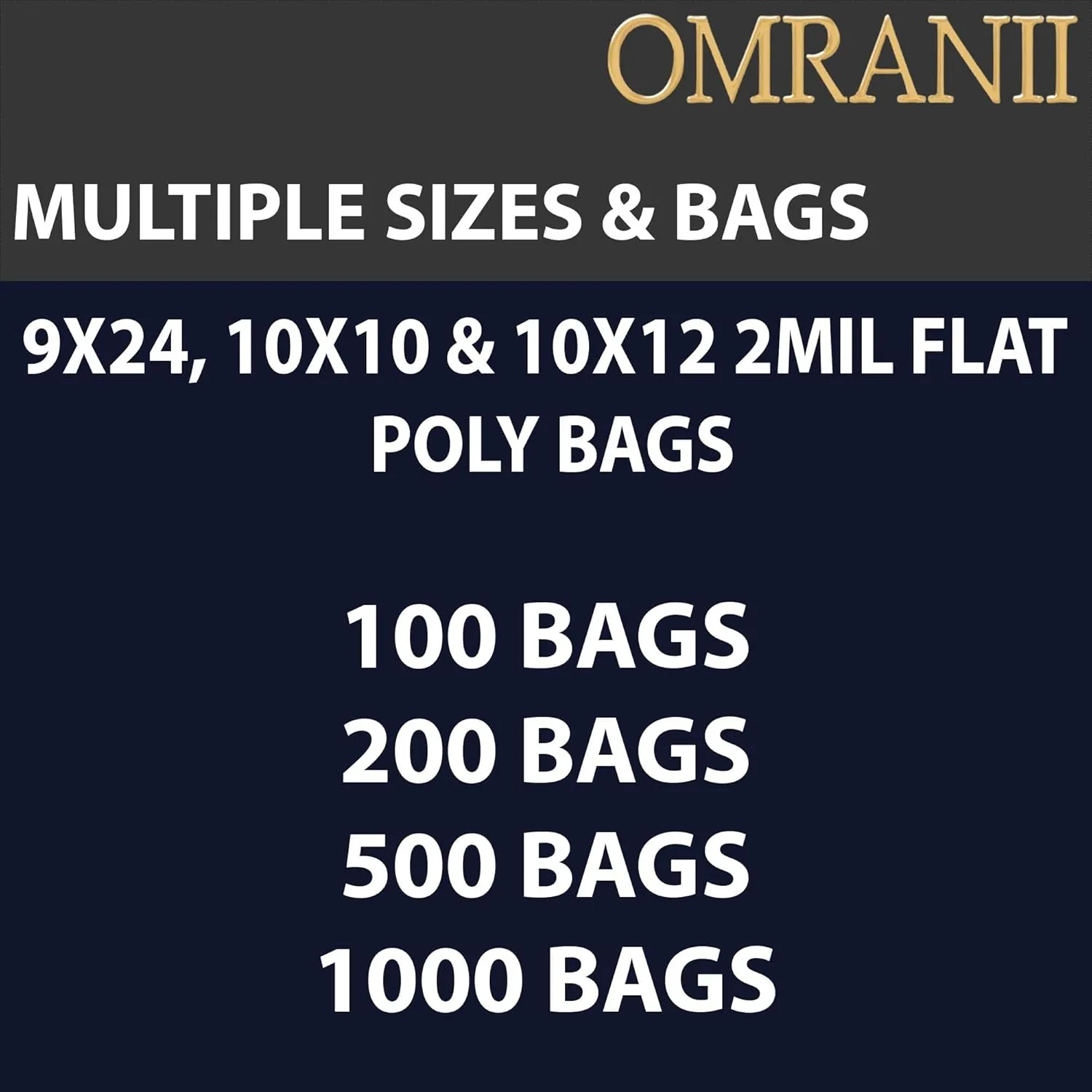 Multiple Sizes Clear Flat Poly Bags, 2Mil 10" X 10" & 100 Bags | Low-Density Polyethylene (LDPE), Flat Open Top Plastic Packaging Packing | Flexible and Durable Plastic Bags