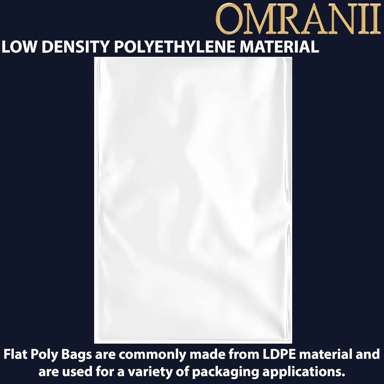 Multiple Sizes Clear Flat Poly Bags, 2Mil 10" X 10" & 100 Bags | Low-Density Polyethylene (LDPE), Flat Open Top Plastic Packaging Packing | Flexible and Durable Plastic Bags