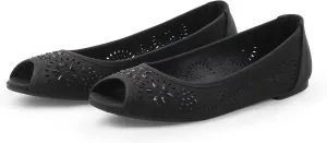 MUSSHOE Peep Toe Flat Shoes for Women