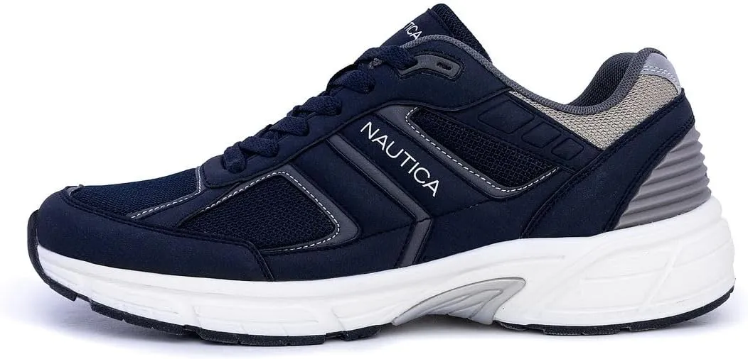 Nautica Mens Running Sneakers Sport Fashion Lace-Up Athletic Soft Shoes for Gym Tennis Men – Cushioned, Breathable, Lightweight & Comfortable