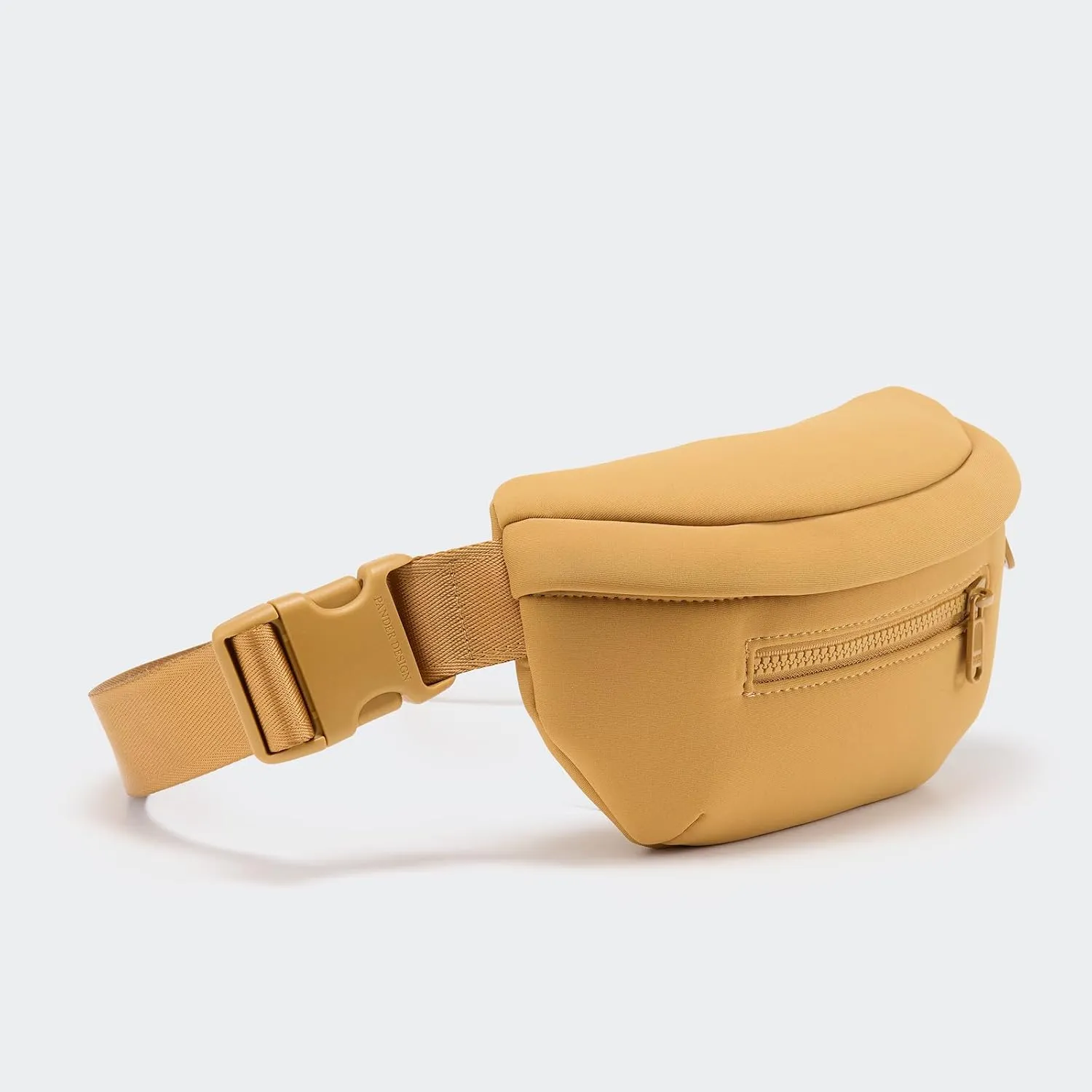 Neoprene Fanny Pack 3 Pockets Waist Bag for Men & Women Fashion Water Resistant Hip Bum Bag with Adjustable Belt for Running Travel Hiking Workout Sports (Camel Brown, One Size)