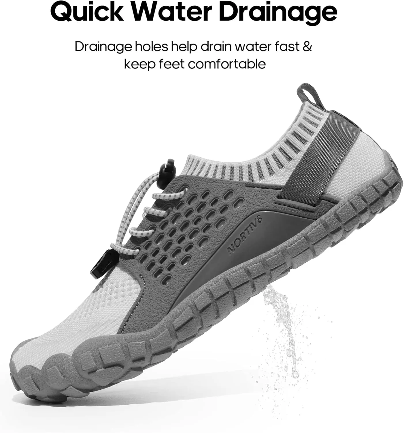 NORTIV 8 Women's Quick Dry Water Shoes Barefoot Sports Aqua Beach Pool Swim Shoes TREKLADY