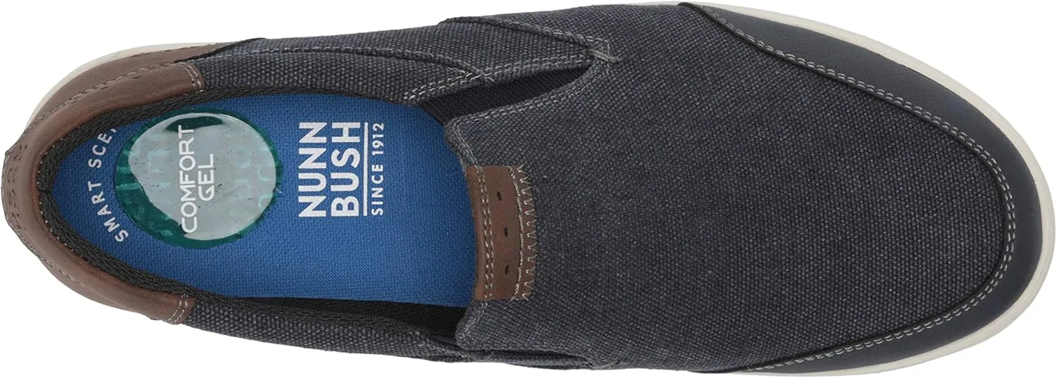 Nunn Bush Men's Kore City Walk Canvas Moc Toe Slip-on Sneaker