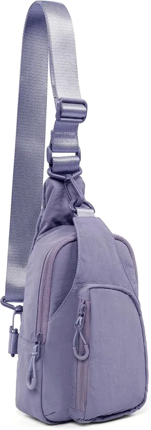 ODODOS Daily Sling Bag with Adjustable Straps Crossbody Chest Bag Lightweight Small Backpack for Casual Traveling Hiking