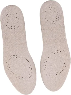 Odor Dry Sports Shoe Pads Breathable Leather Insoles White Size 37/38 Cowhide Leather
