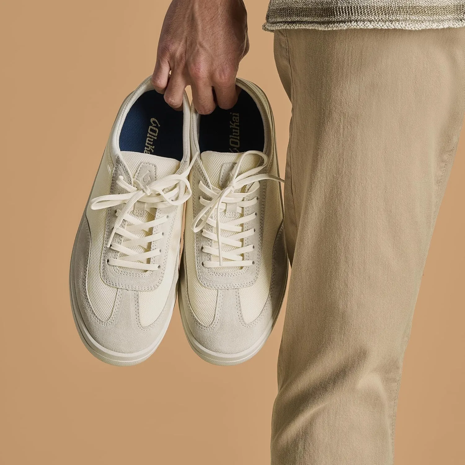 OLUKAI Punini Men's Everyday Sneaker, Classic Lace-Up Design & Countoured Footbed, Comfort Fit & Wet Grip Rubber Soles, Durable & Supportive