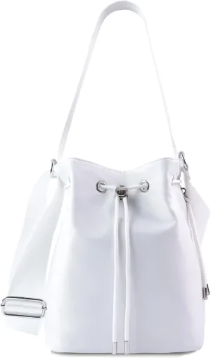 ORAD Waterproof Nylon Drawstring Bucket Crossbody Bag, Lightweight Casual Handbag for Women