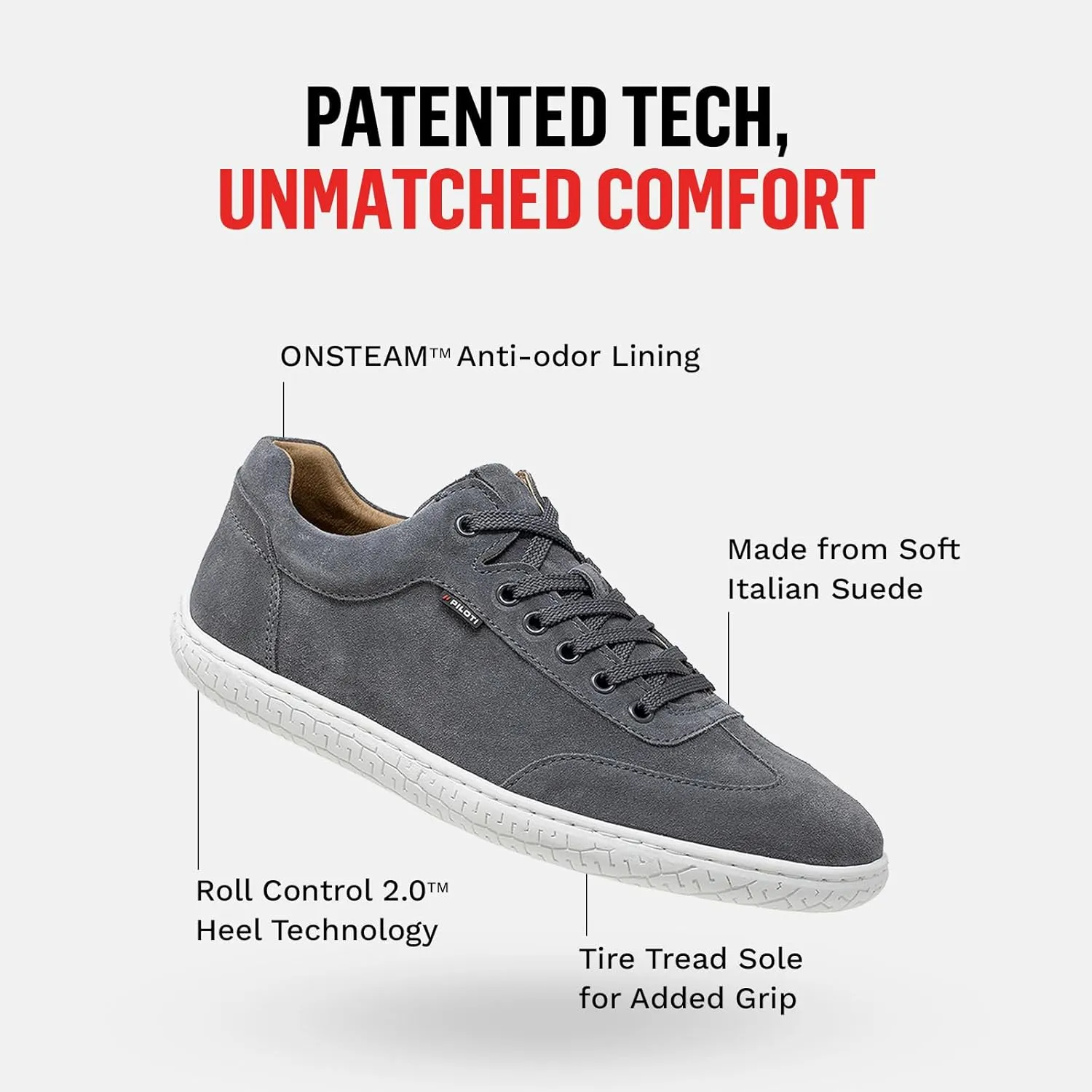 Piloti Driving Shoes for Men, Shift Italian Suede Performance Everyday Driving Sneakers for Men