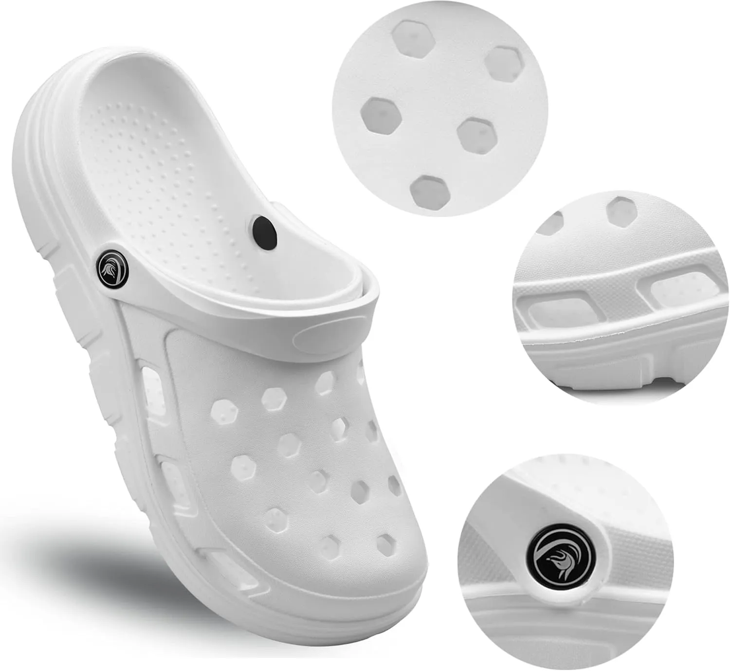 PIMIO Garden Clogs for Women and Men,Slip On Work Shoes with Arch Support,Womens Mens Quick-Dry Water Shoes Casual Sandals,Comfortable Slippers
