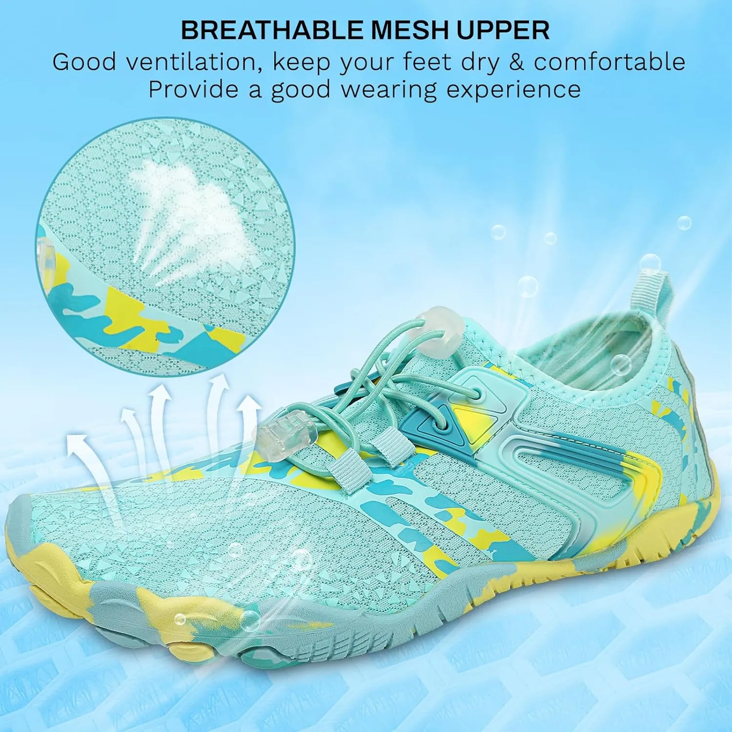 Quick Dry Water Shoes - Barefoot Swim Shoes for Women & Men, Non-Slip Aqua Shoes for Beach, River, Pool & Hiking
