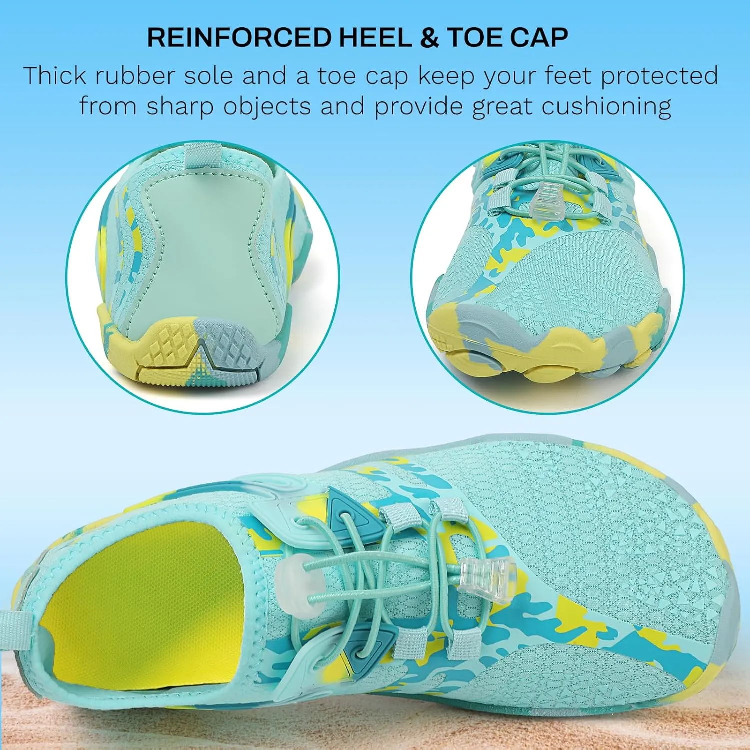 Quick Dry Water Shoes - Barefoot Swim Shoes for Women & Men, Non-Slip Aqua Shoes for Beach, River, Pool & Hiking