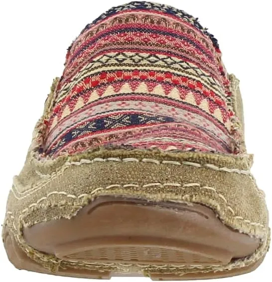 ROPER Womens Daisy Southwest Slip On Flats Casual - Beige