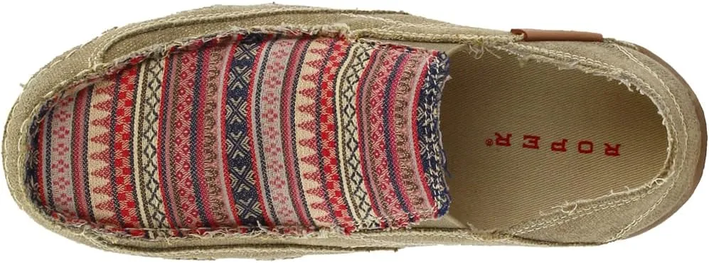 ROPER Womens Daisy Southwest Slip On Flats Casual - Beige