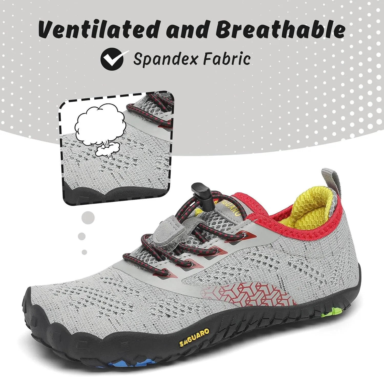 SAGUARO Kids' Barefoot Shoes Boys Girls Quick Dry Aqua Athletic Sneakers Lightweight Sport Footwear Toddler Water Shoes