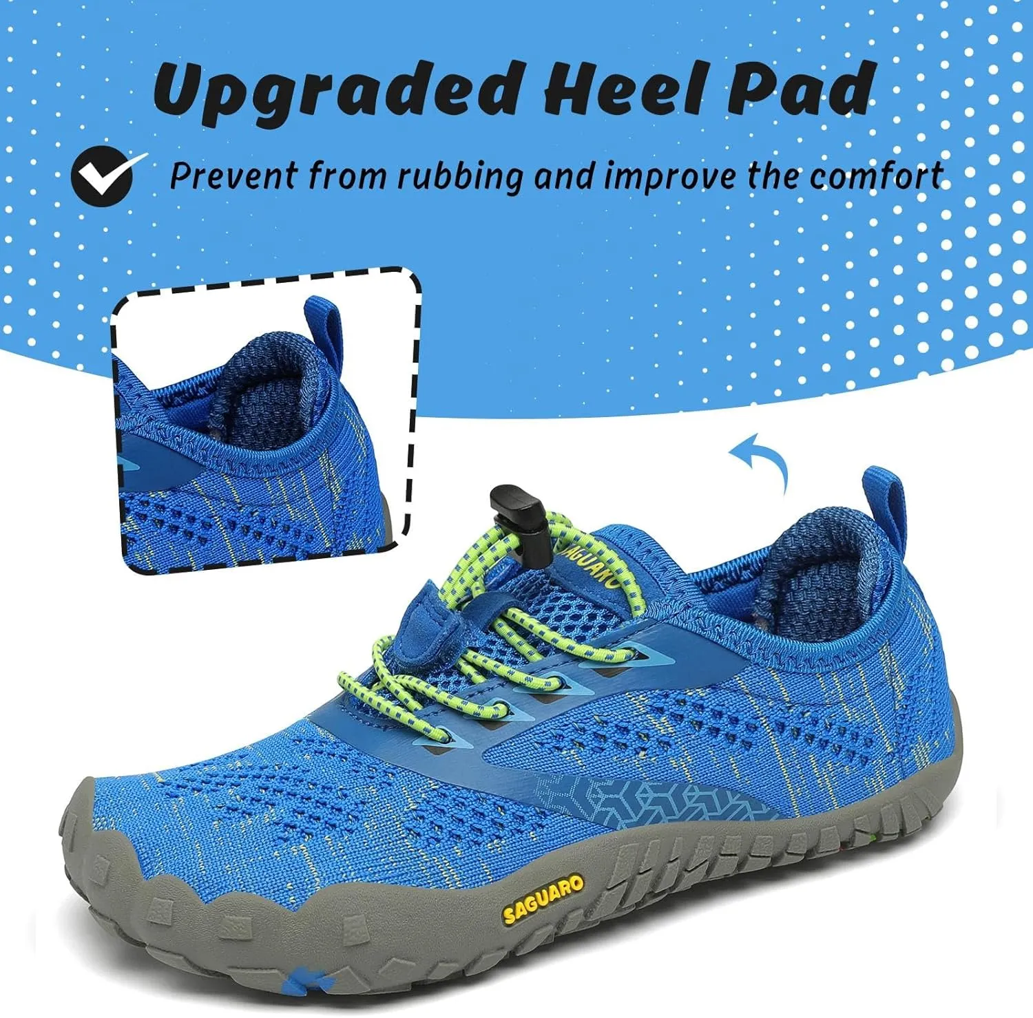 SAGUARO Kids' Barefoot Shoes Boys Girls Quick Dry Aqua Athletic Sneakers Lightweight Sport Footwear Toddler Water Shoes