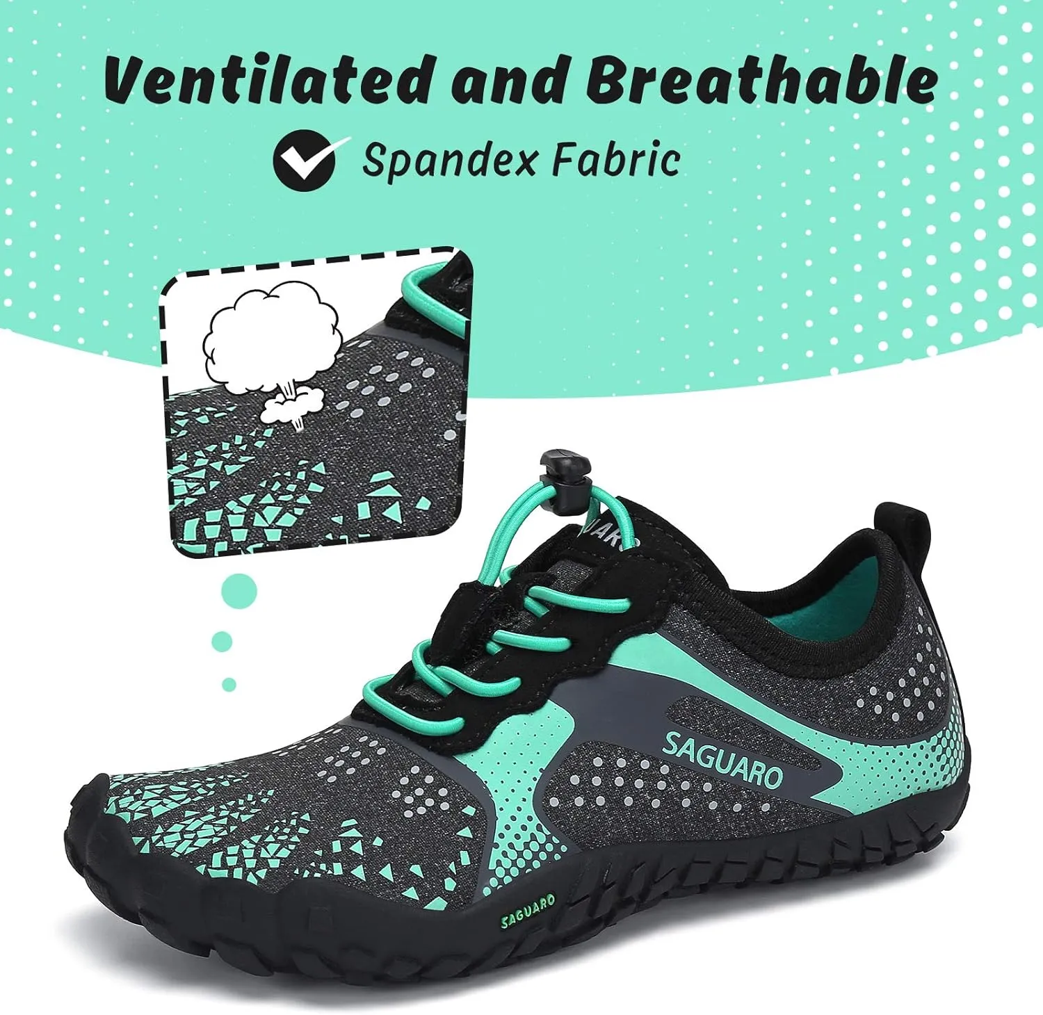 SAGUARO Kids' Barefoot Shoes Boys Girls Quick Dry Aqua Athletic Sneakers Lightweight Sport Footwear Toddler Water Shoes