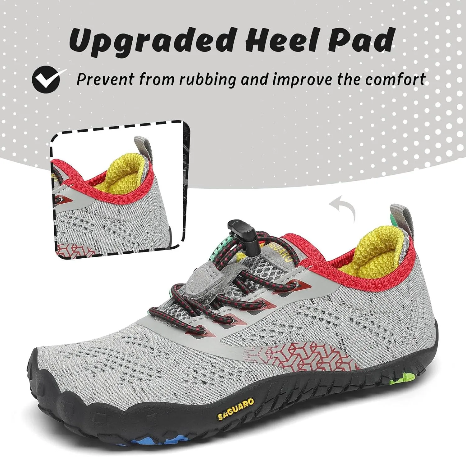 SAGUARO Kids' Barefoot Shoes Boys Girls Quick Dry Aqua Athletic Sneakers Lightweight Sport Footwear Toddler Water Shoes