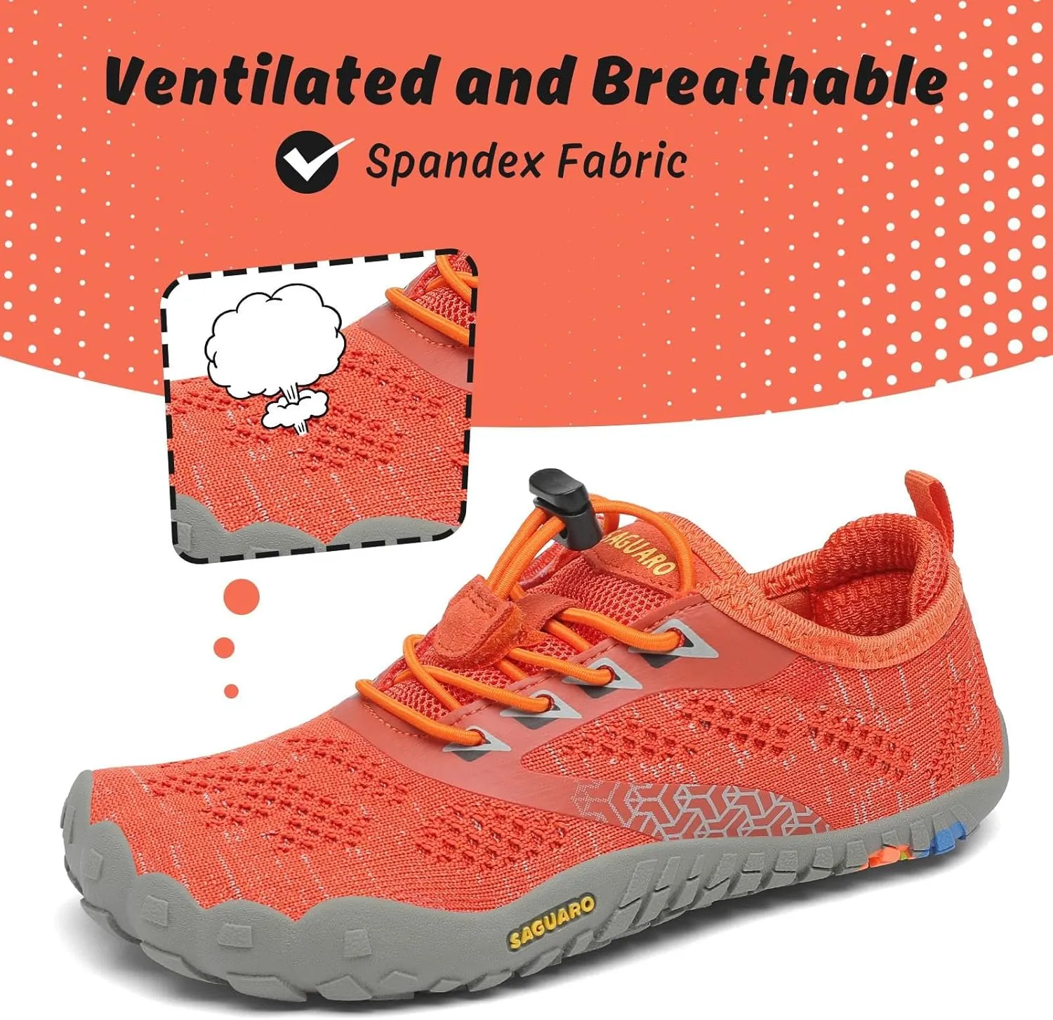 SAGUARO Kids' Barefoot Shoes Boys Girls Quick Dry Aqua Athletic Sneakers Lightweight Sport Footwear Toddler Water Shoes