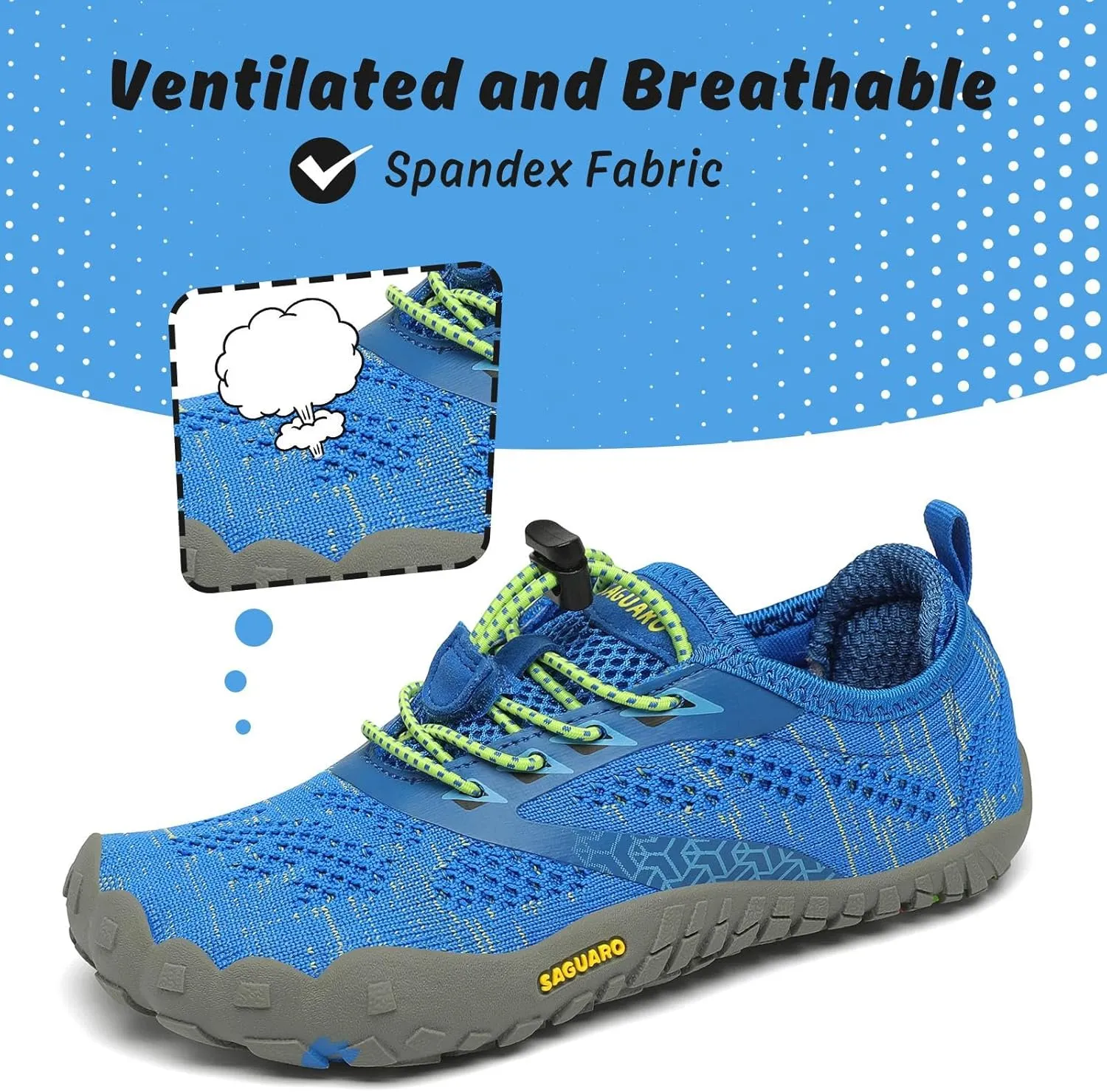 SAGUARO Kids' Barefoot Shoes Boys Girls Quick Dry Aqua Athletic Sneakers Lightweight Sport Footwear Toddler Water Shoes