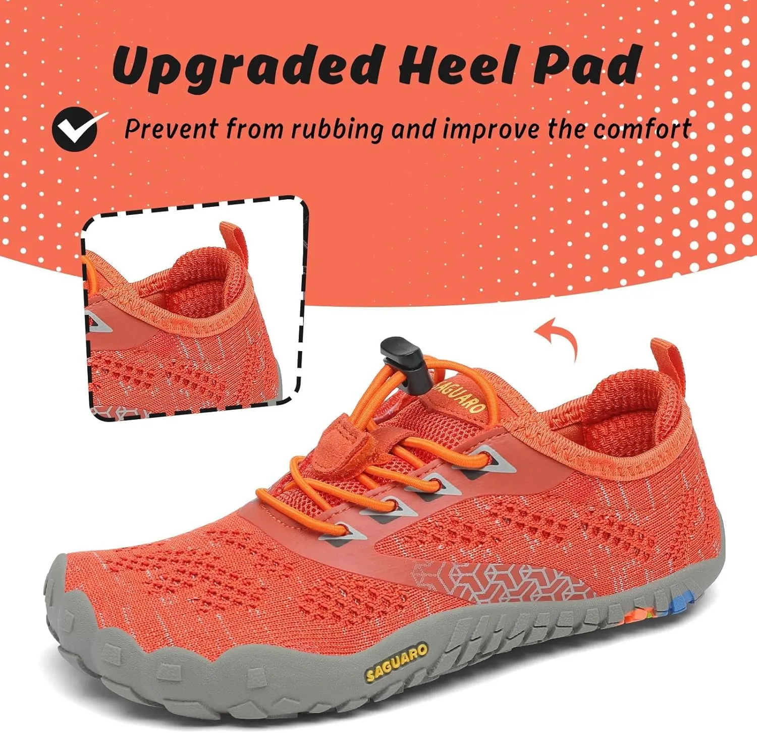 SAGUARO Kids' Barefoot Shoes Boys Girls Quick Dry Aqua Athletic Sneakers Lightweight Sport Footwear Toddler Water Shoes