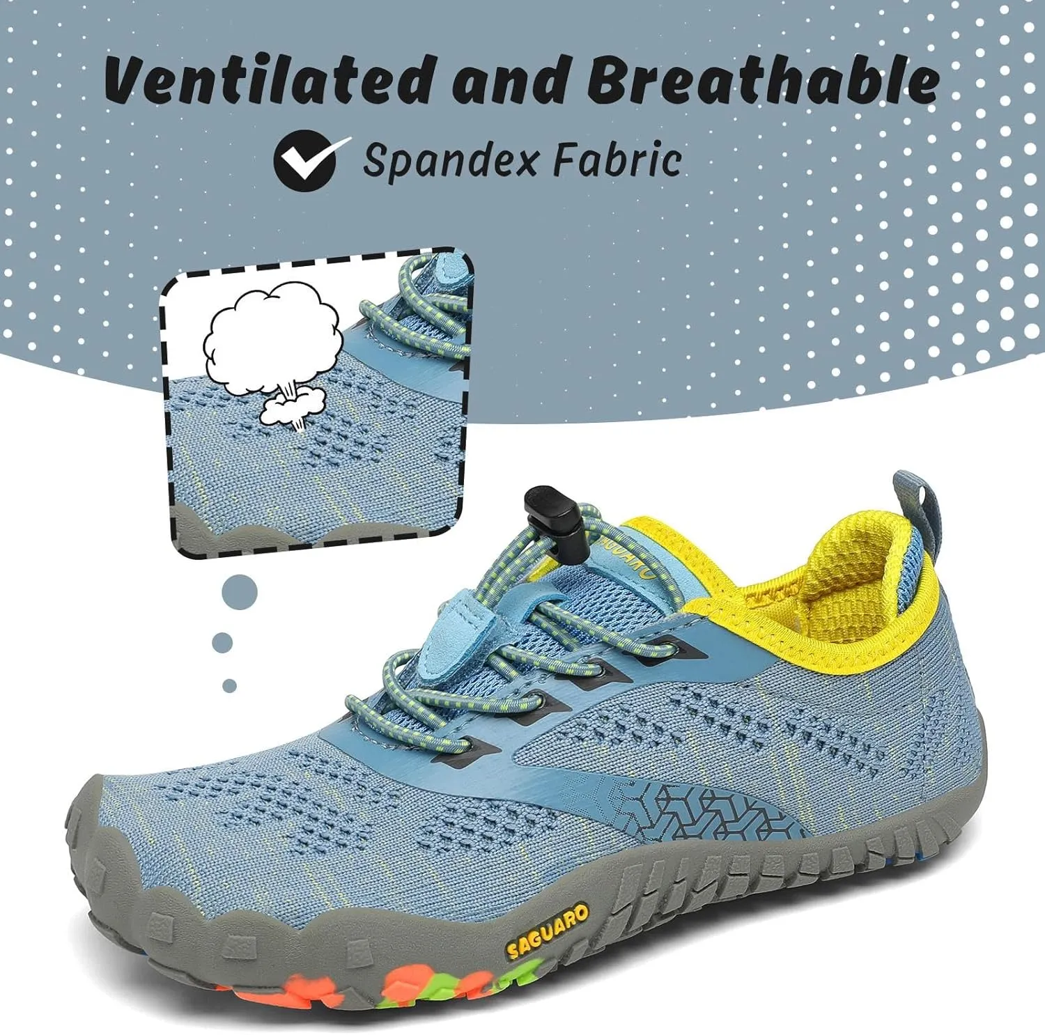 SAGUARO Kids' Barefoot Shoes Boys Girls Quick Dry Aqua Athletic Sneakers Lightweight Sport Footwear Toddler Water Shoes