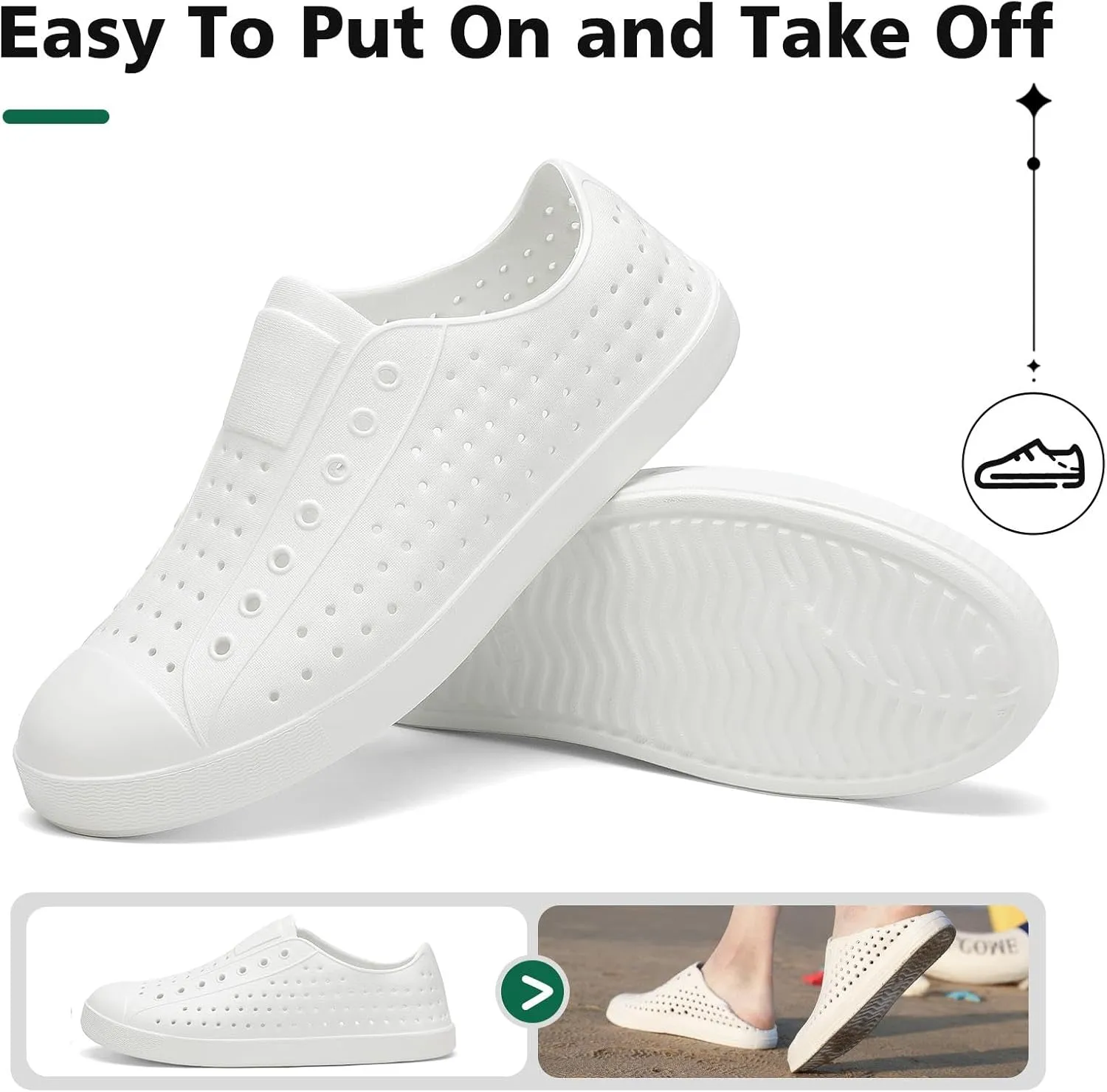 SAGUARO Mens Garden Shoes for Women Breathable Slip-On Gardening Clogs Quick Dry Non-Slip Water Shoe Outdoor Beach Sandals Aero XVII