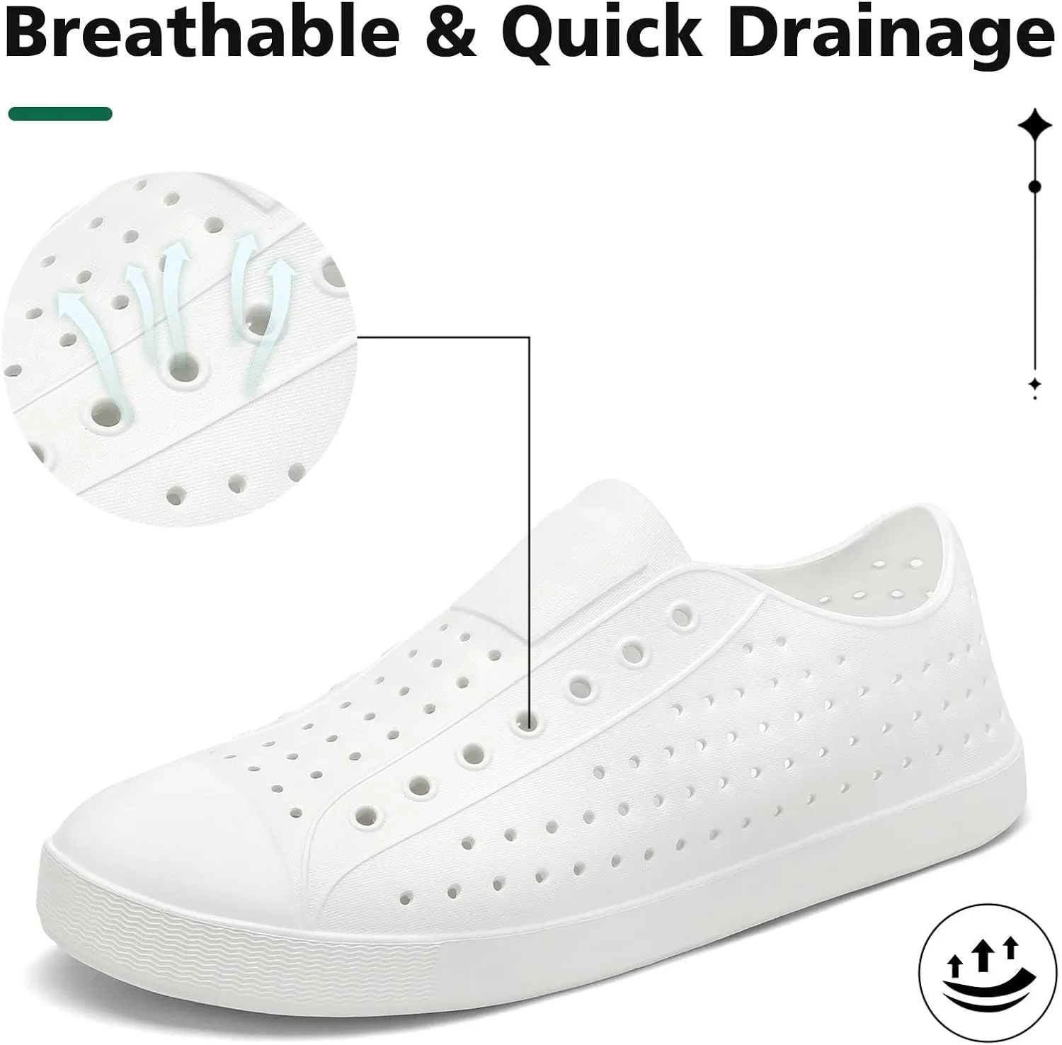 SAGUARO Mens Garden Shoes for Women Breathable Slip-On Gardening Clogs Quick Dry Non-Slip Water Shoe Outdoor Beach Sandals Aero XVII