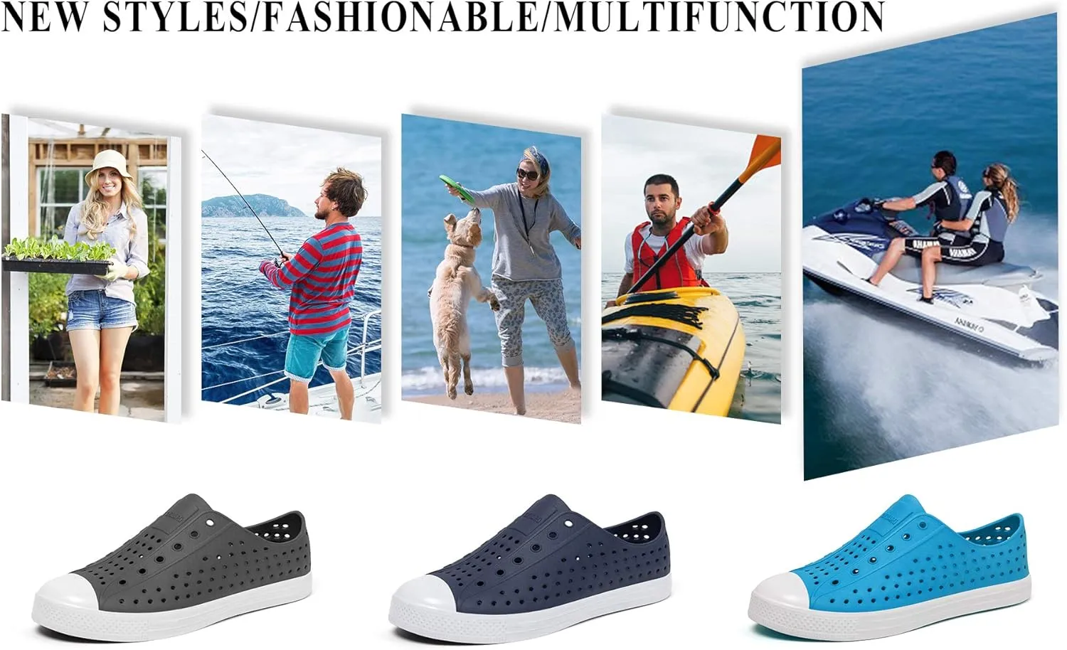 SAGUARO Mens Garden Shoes for Women Breathable Slip-On Gardening Clogs Quick Dry Non-Slip Water Shoe Outdoor Beach Sandals Aero XVII