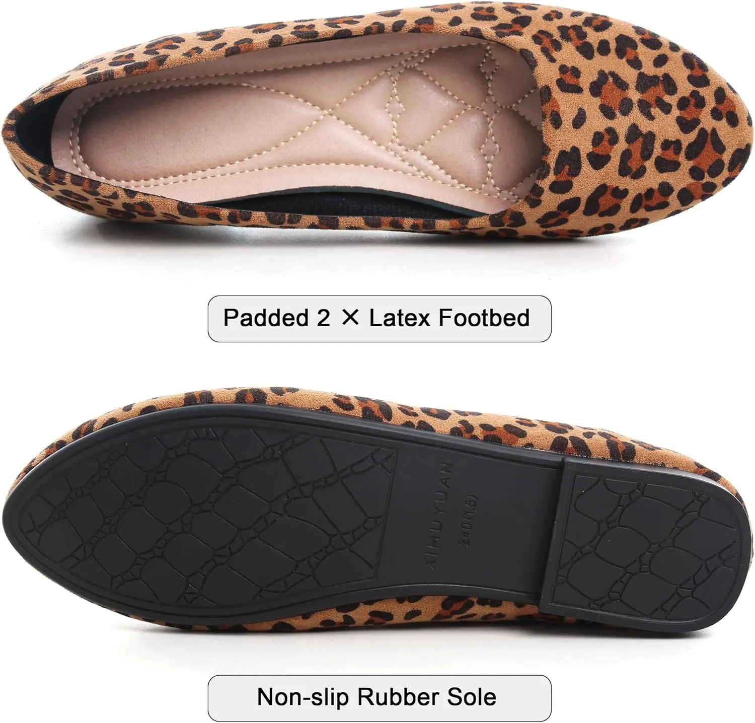 SAILING LU Pointy Toe Shoes Women Ballet Flats Comfort Solid Flat Shoes for Women Work Slip On Moccasins
