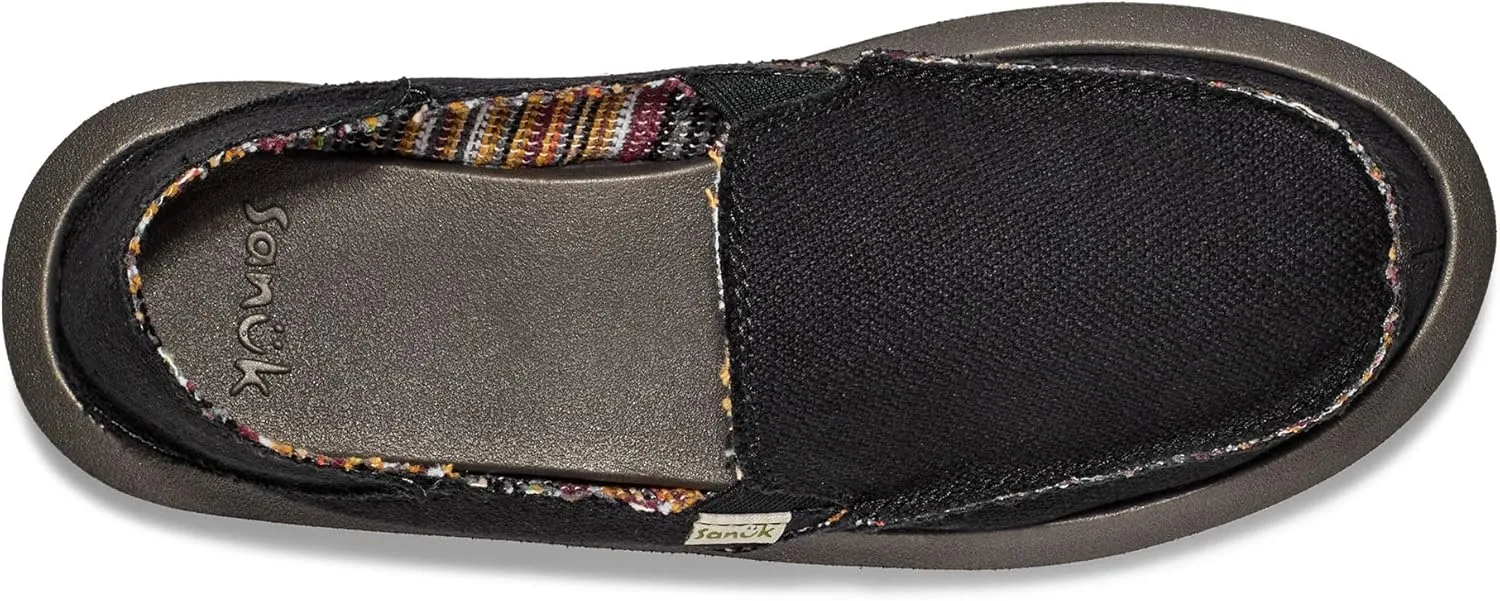 Sanuk Womens Donna Hemp 2 Tone Loafers | Womens Shoes | Slip On Shoes for Women | Women's Slip-on Loafers | Memory Foam Footbed