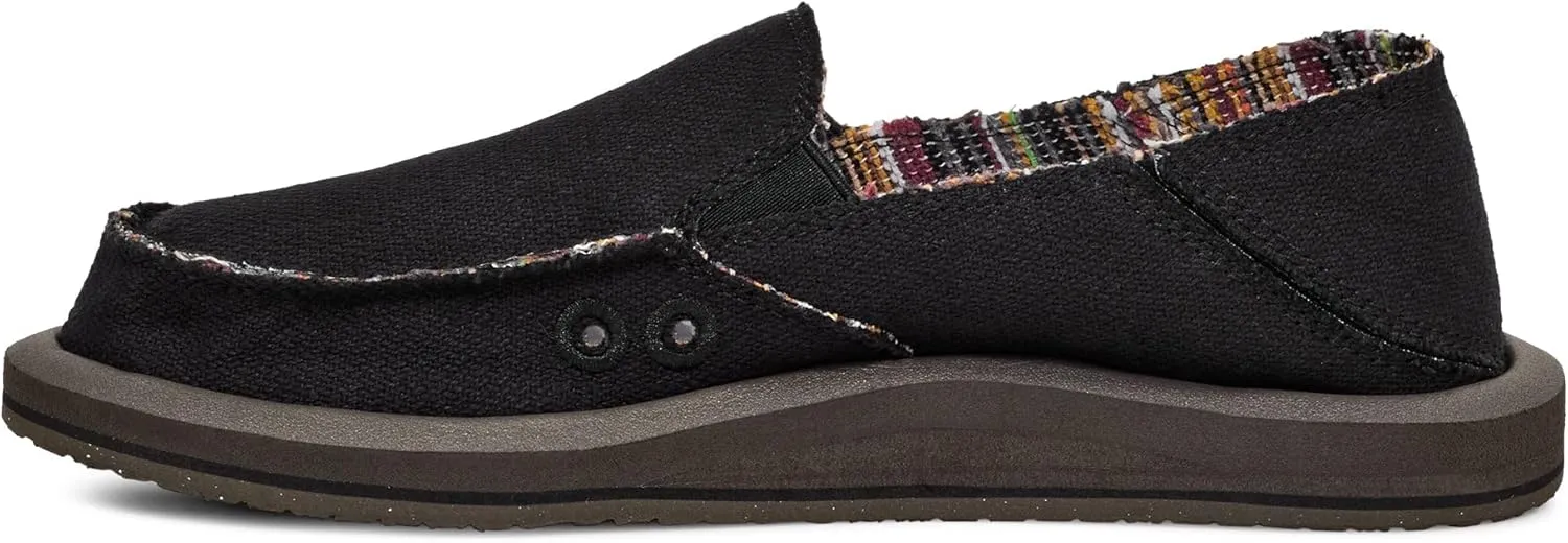 Sanuk Womens Donna Hemp 2 Tone Loafers | Womens Shoes | Slip On Shoes for Women | Women's Slip-on Loafers | Memory Foam Footbed