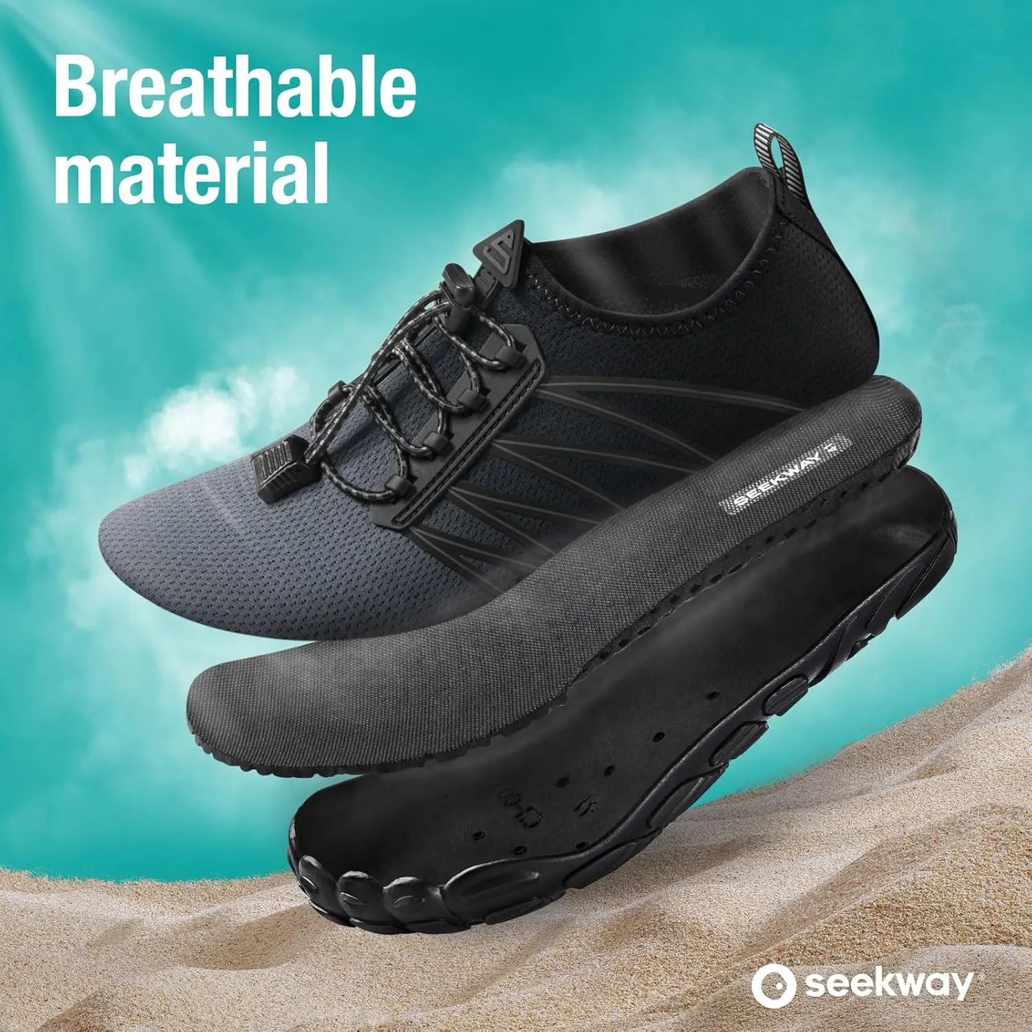 SEEKWAY Water Shoes Men Women Adult Quick-Dry Aqua Sock Barefoot for Beach Swim River Pool Lake Hiking Kayaking Surfing