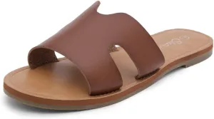 Shoe Land Women’s Flat Sandals – Comfortable Round Toe Casual Slides | Dressy Summer Mules with Cushioned Footbed | Travel, Beach & Everyday Slip-On Sandals 2025