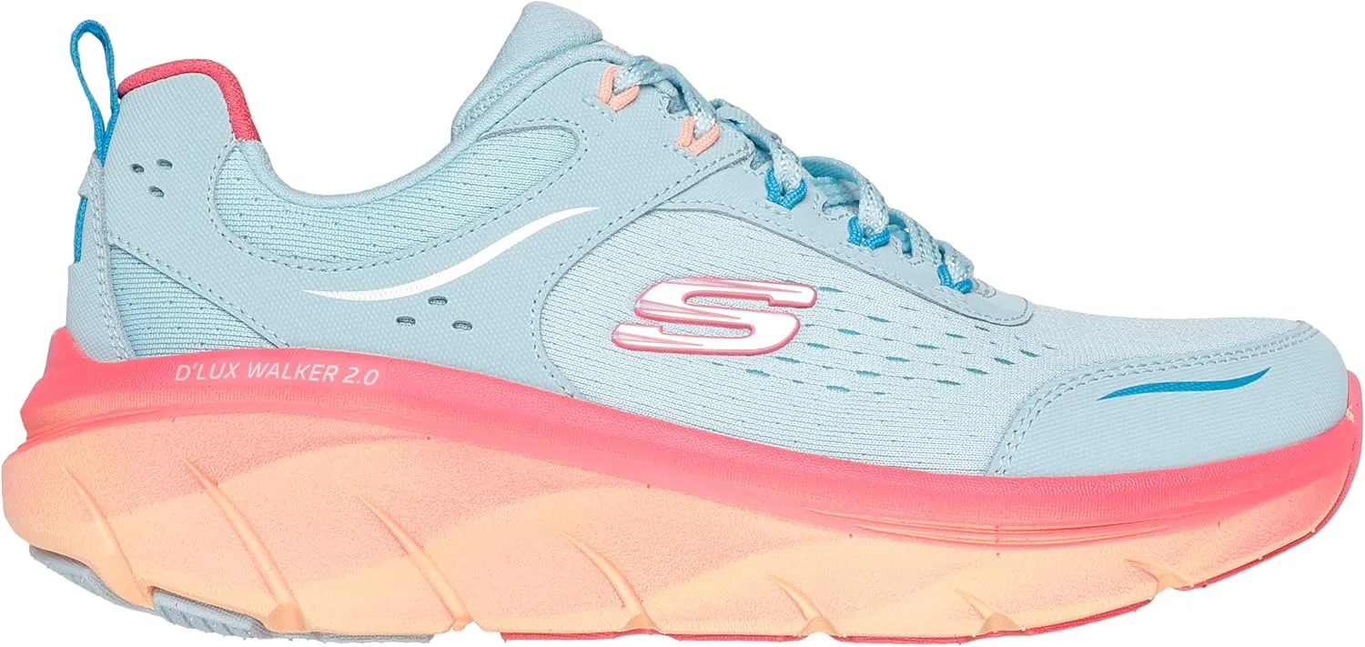 Skechers Women's D'lux Walker 2.0 Neon Sites Sneaker