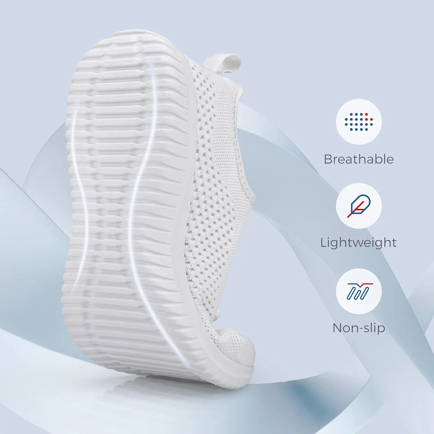 Slip On Sneakers for Women-Fashion Sneakers Walking Shoes Non Slip Lightweight Breathable Mesh Running Shoes Comfortable